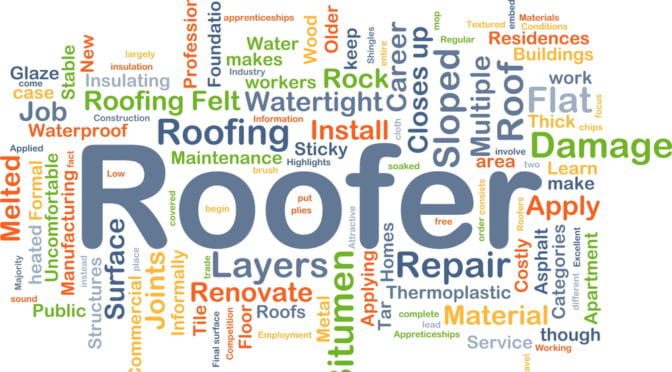 Wordogram for roofing