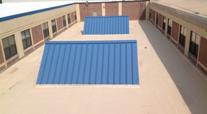 Blue color roof